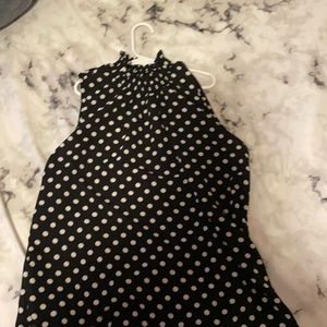 Black and white Polkadotted work shirt